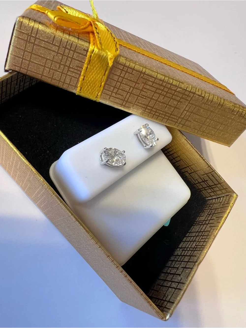 Classic .925 Sterling Silver Oval Moissanite 2.00 CTW Stud Earrings